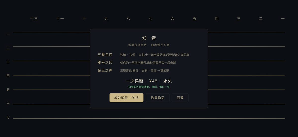 乐器永远免费,曲库赠予知音